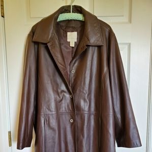 J Jill Lamb Leather Coat